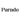 Black 'Parade' text on a white background