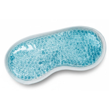 Blue gel eye mask on a white background