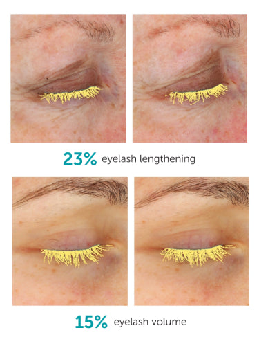 FACTORFIVE eyelash results with Lash/Brow Growth Serum